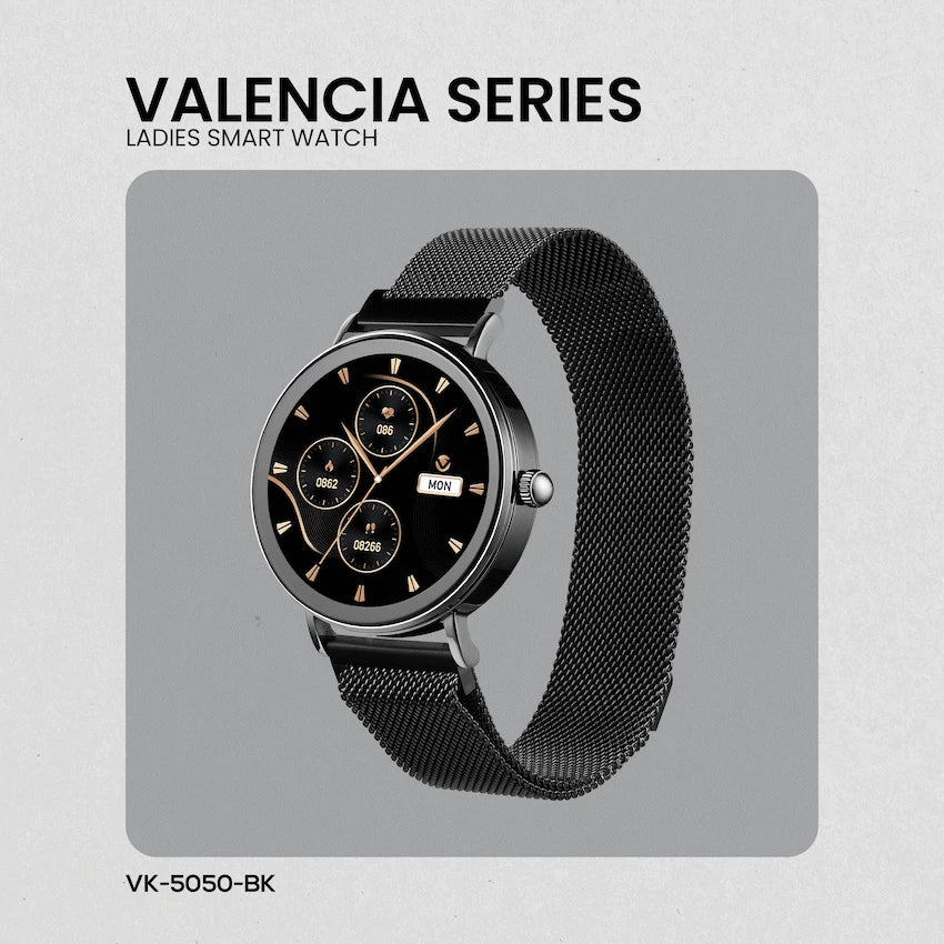 Volkano Valencia Series Ladies Smart Watch - Black