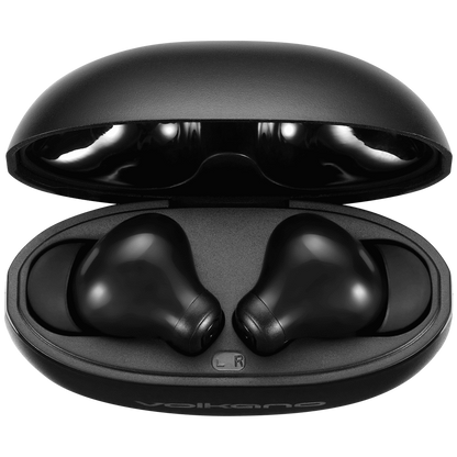 Volkano Pulse Series True Wireless Earphones with Charging Case - Black