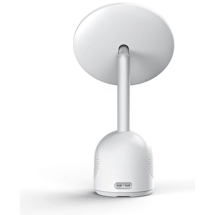 ZEN Unify Series Wireless Phone Charger with Bluetooth Speaker and Mirror - White