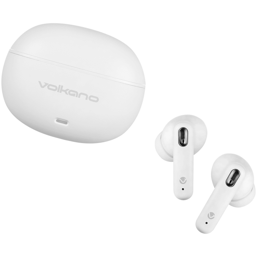 Volkano Pulse Series True Wireless Earphones with Charging Case - White