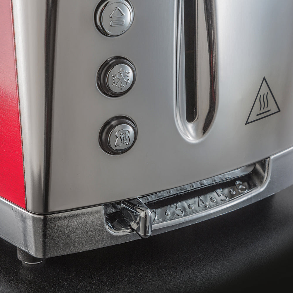 23220-70SA Russell Hobbs Luna 2 Slice Toaster Solar Red