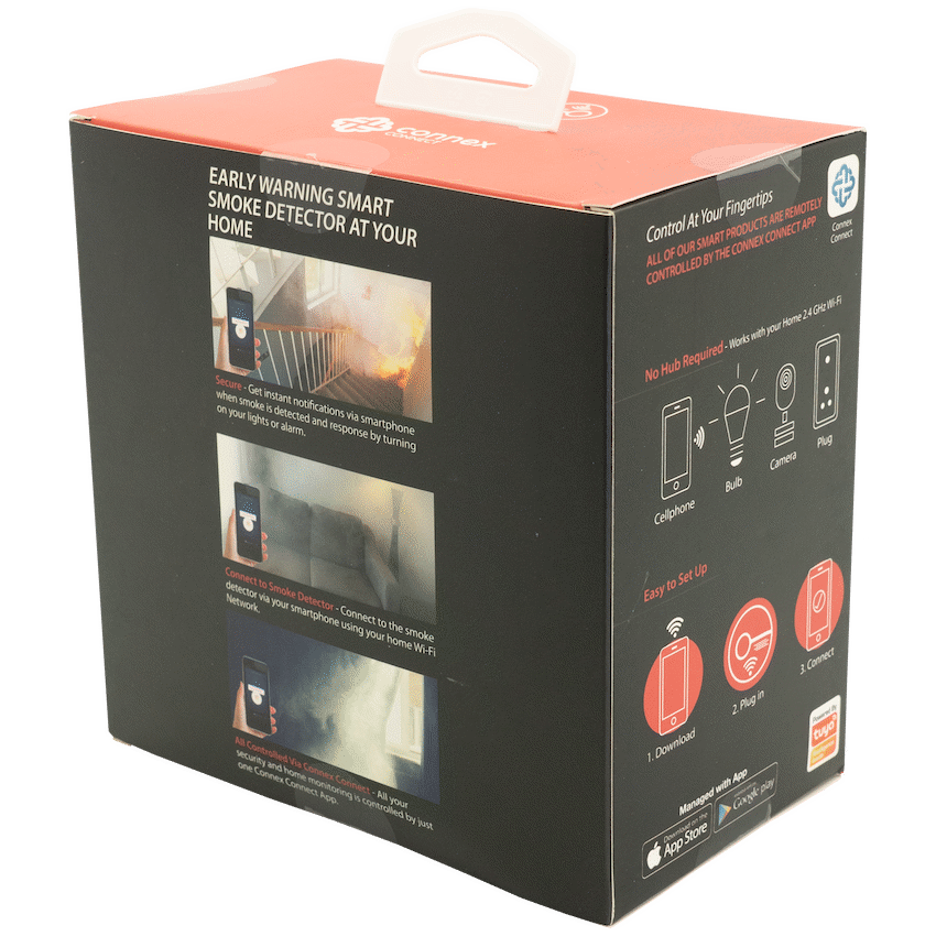 Smart Wi-Fi Smoke Detector Alarm Twin Pack