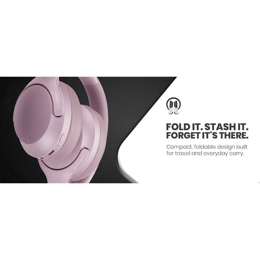 Volkano Odyssey ANC Bluetooth Wireless Headphone - Rose Gold