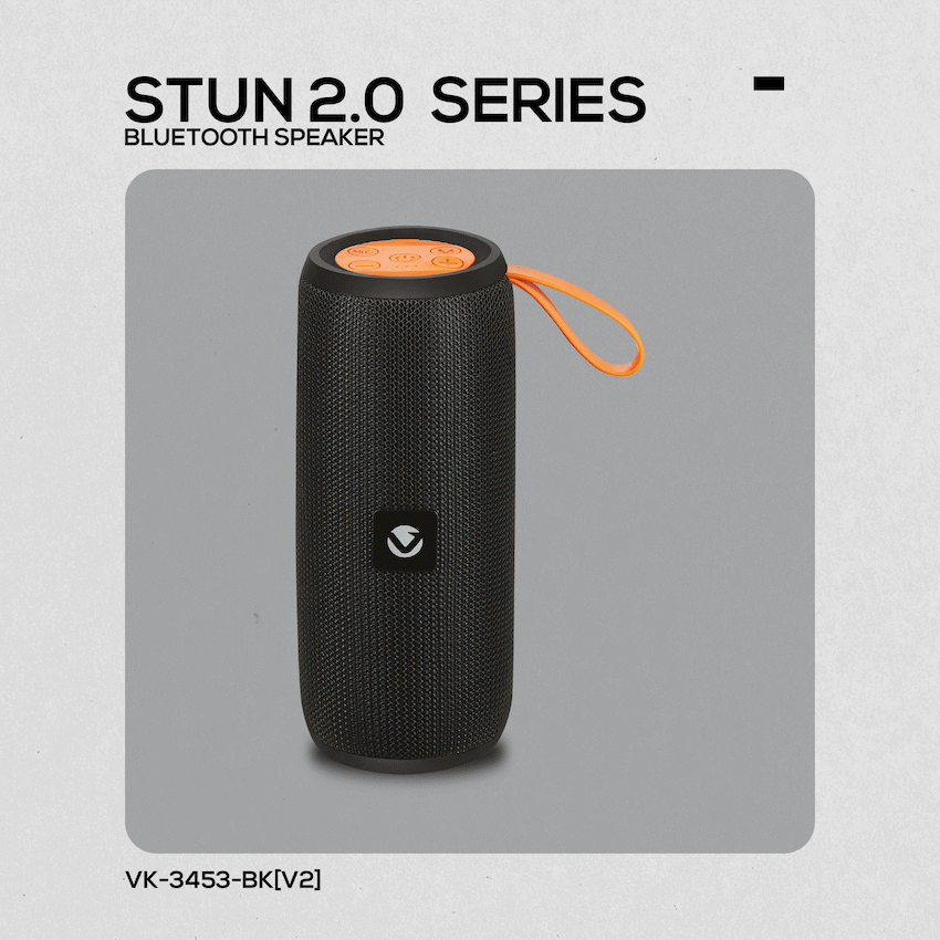 Volkano Stun 2.0 Series Bluetooth Speaker - Black