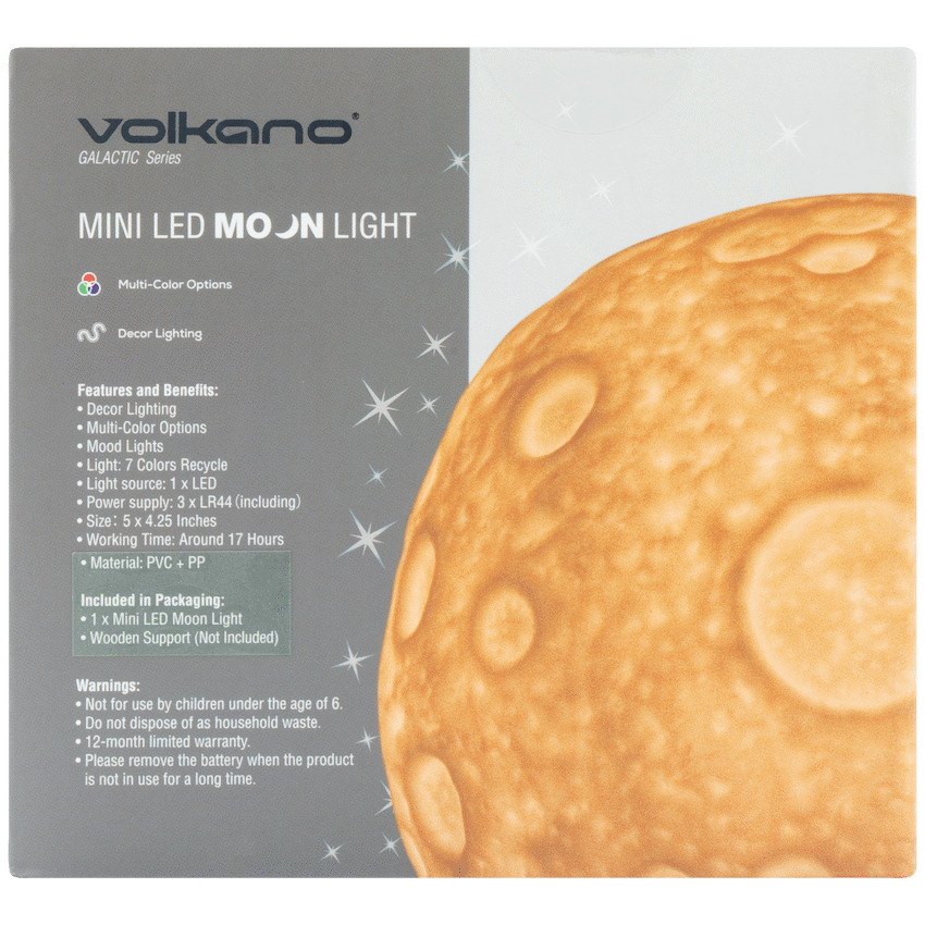 Volkano Galactic Mini Moon LED Mood Light - Battery Operated