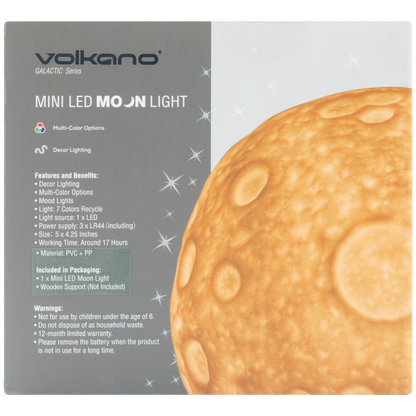 Volkano Galactic Mini Moon LED Mood Light - Battery Operated