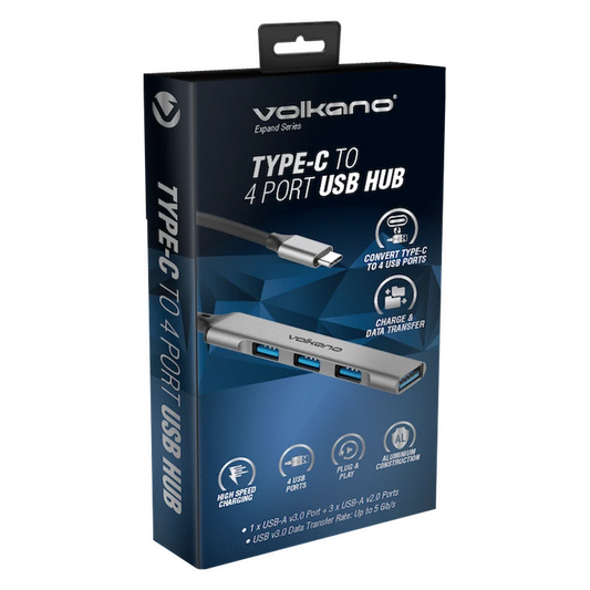 VOLKANO EXPAND SERIES TYPE C TO 4 PORT USB HUB