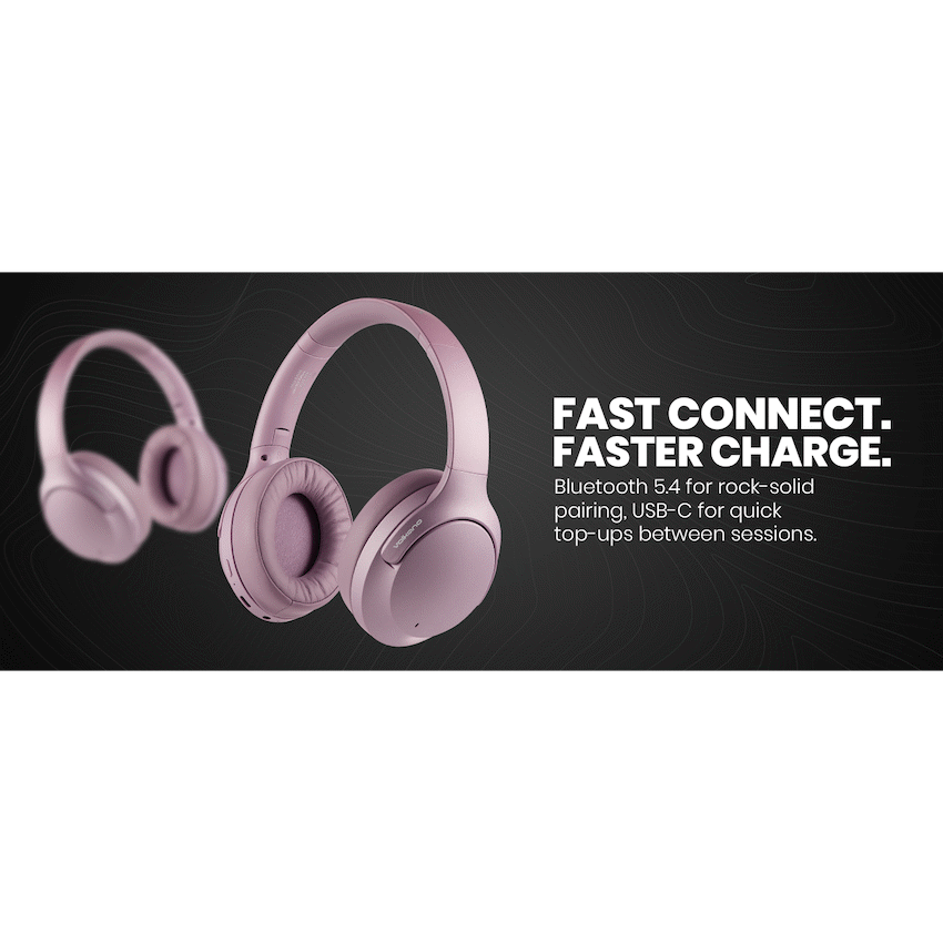 Volkano Odyssey ANC Bluetooth Wireless Headphone - Rose Gold