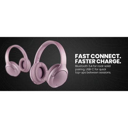 Volkano Odyssey ANC Bluetooth Wireless Headphone - Rose Gold