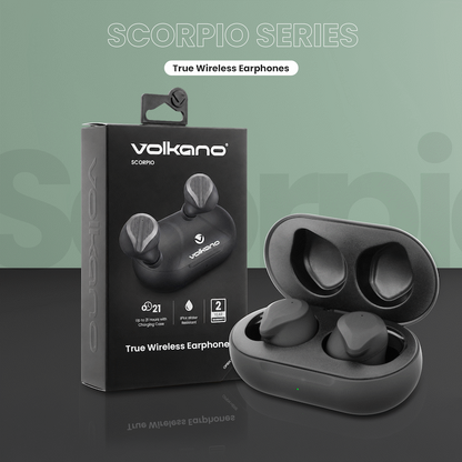 Volkano Scorpio Series True Wireless Earphones - Black