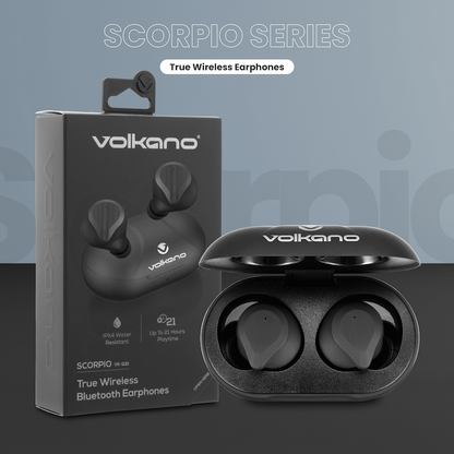 Volkano Scorpio Series True Wireless Earphones - Black