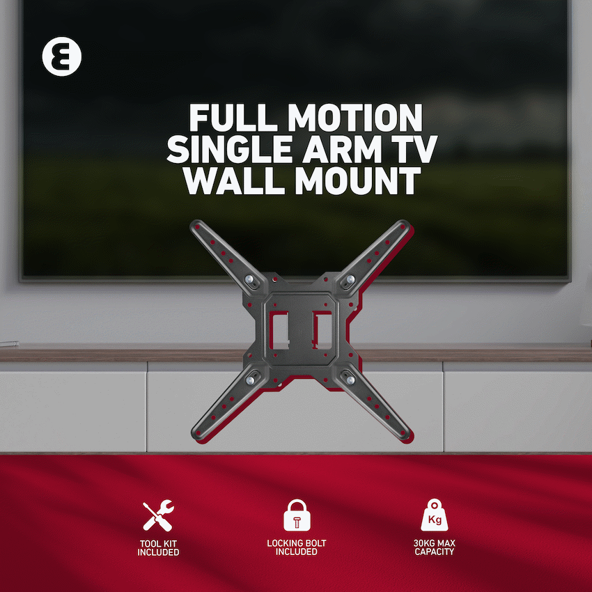 Ellies Solid series Full Motion Single Arm Tv Wall Mount For 23" - 55" TVs