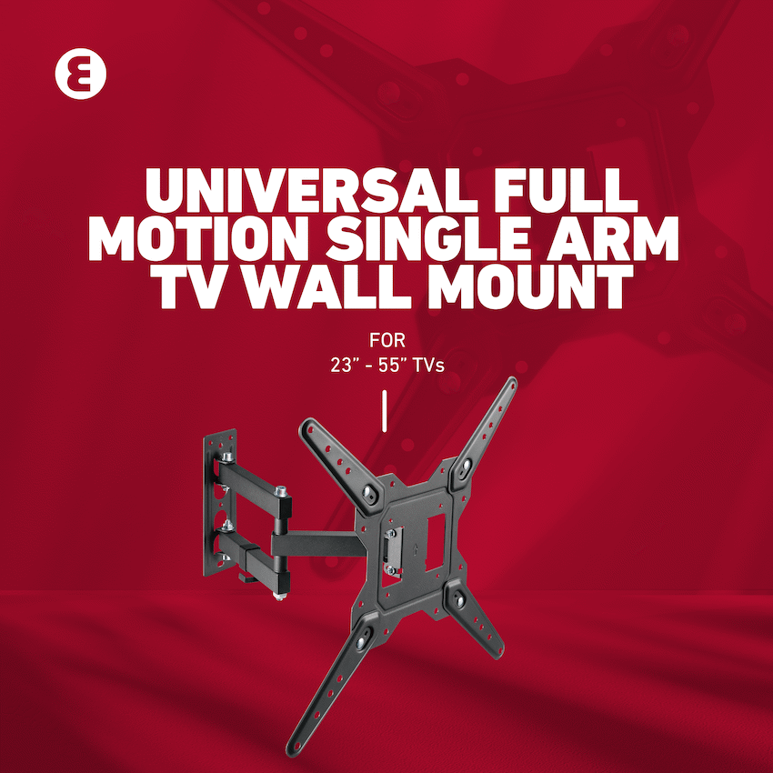Ellies Solid series Full Motion Single Arm Tv Wall Mount For 23" - 55" TVs