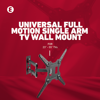 Ellies Solid series Full Motion Single Arm Tv Wall Mount For 23" - 55" TVs
