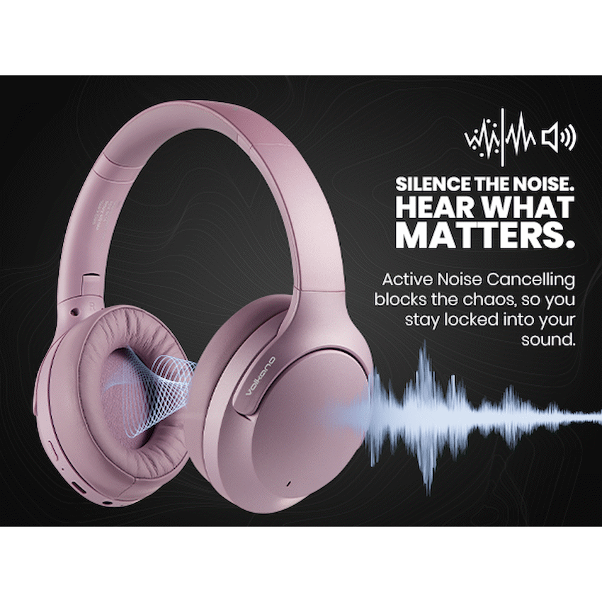 Volkano Odyssey ANC Bluetooth Wireless Headphone - Rose Gold