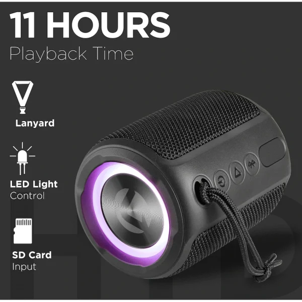 Volkano Hydro Series Ipx7 Bluetooth Speaker Black - Everyday Elektronics South Africa