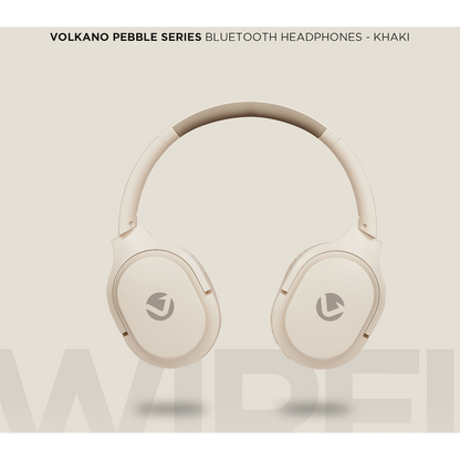 Volkano Pebble Series Bluetooth Headphones - Khaki