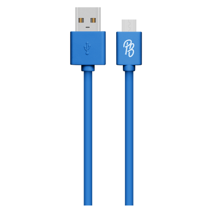 Pro Bass Power Series Boxed Round Micro USB Cable - Blue