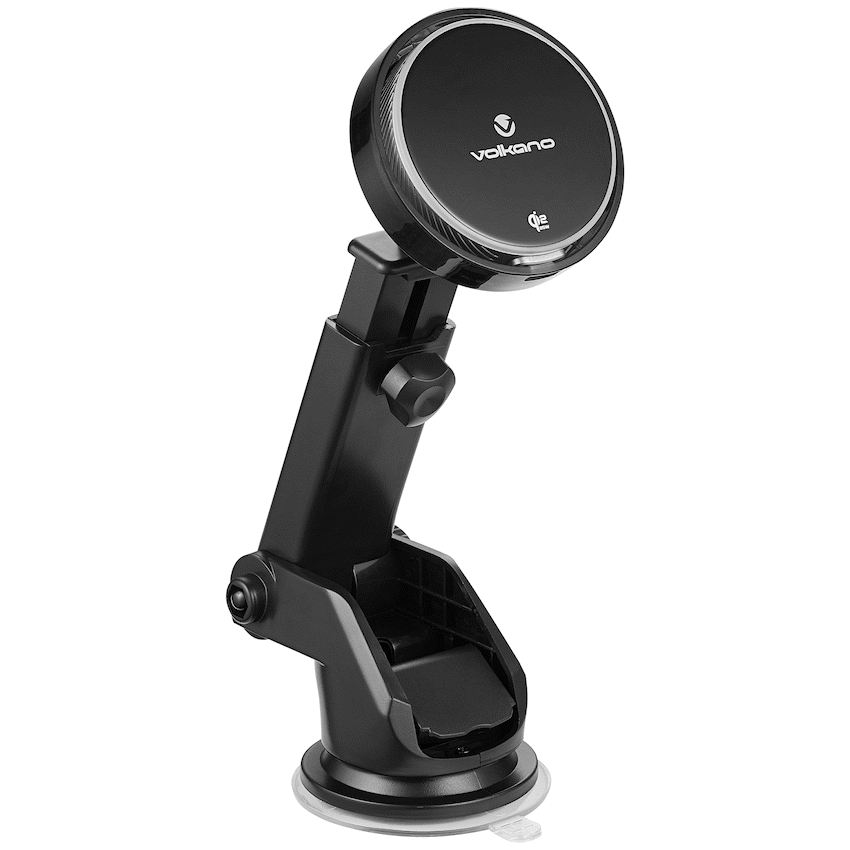 Volkano Sentinel Series Qi2.2 Magnetic Wireless Charging Car Dash Mount Phone Holder - Black
