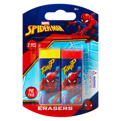 Spiderman 2 Pastel Primary Erasers. Multi