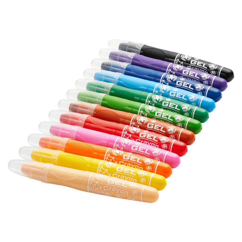 Spider-Man 12 Gel Crayons - Twist Action - Multi
