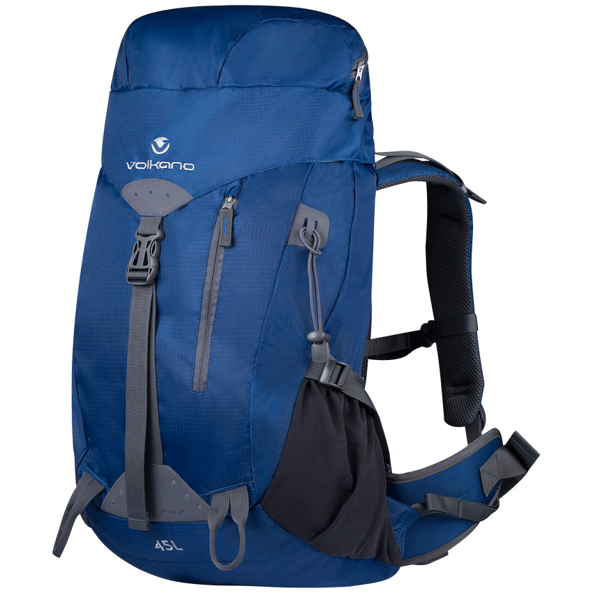 Volkano Glacier 45L Hiking Backpack Blue