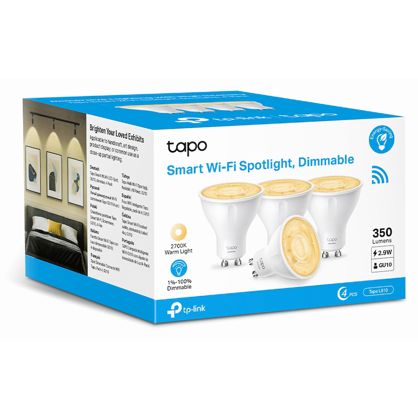 TP-Link Tapo L610 2.9 Smart Wi-Fi Bulb 2.9W Warm White, Dimmable, GU10