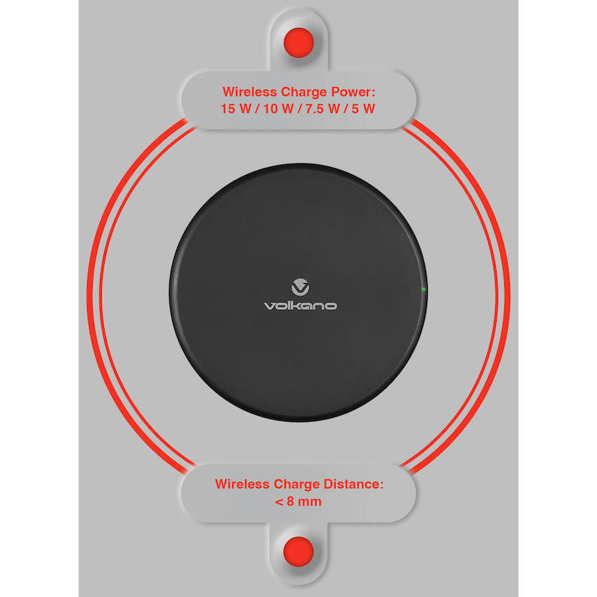 Volkano Caliber Series 15w Wireless Phone Charge Pad