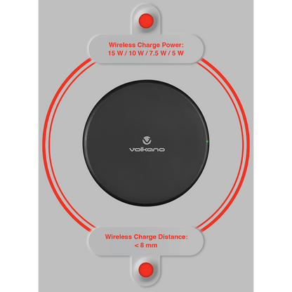 Volkano Caliber Series 15w Wireless Phone Charge Pad