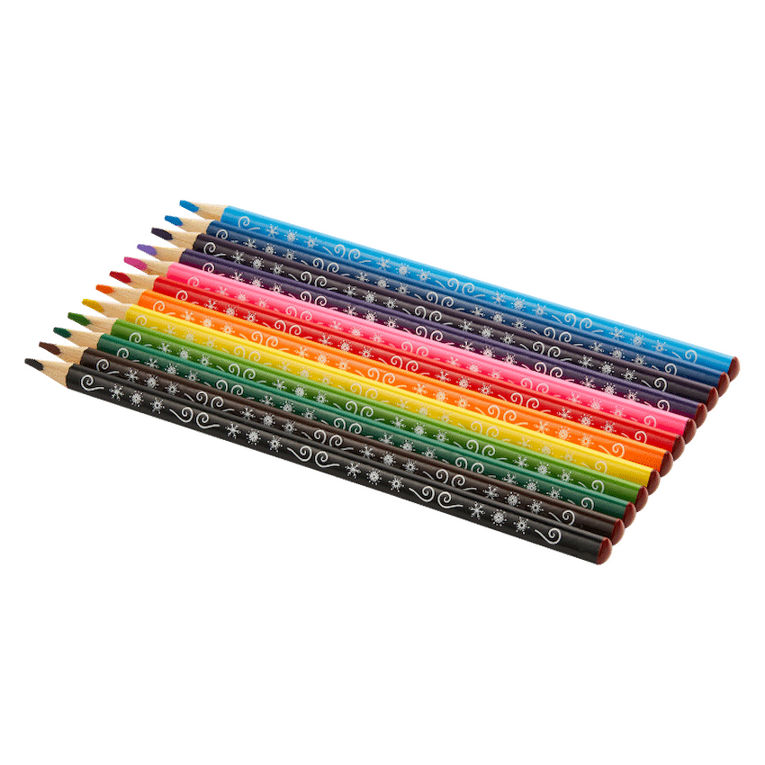 Frozen 12 Colour Pencils Triangular - Multi