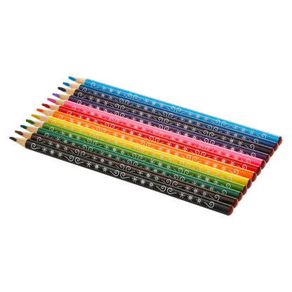 Frozen 12 Colour Pencils Triangular - Multi