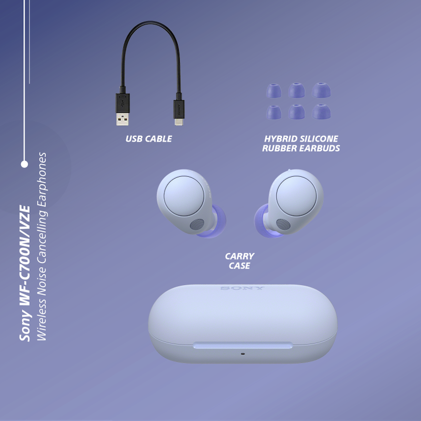 Sony WF-C700N (Violet) True Wireless Earbuds