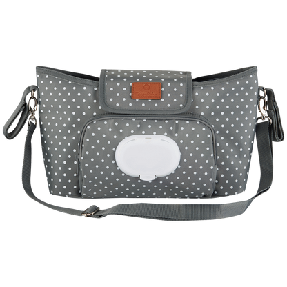 Totes Babe Dotty Series Stroller Caddy Grey
