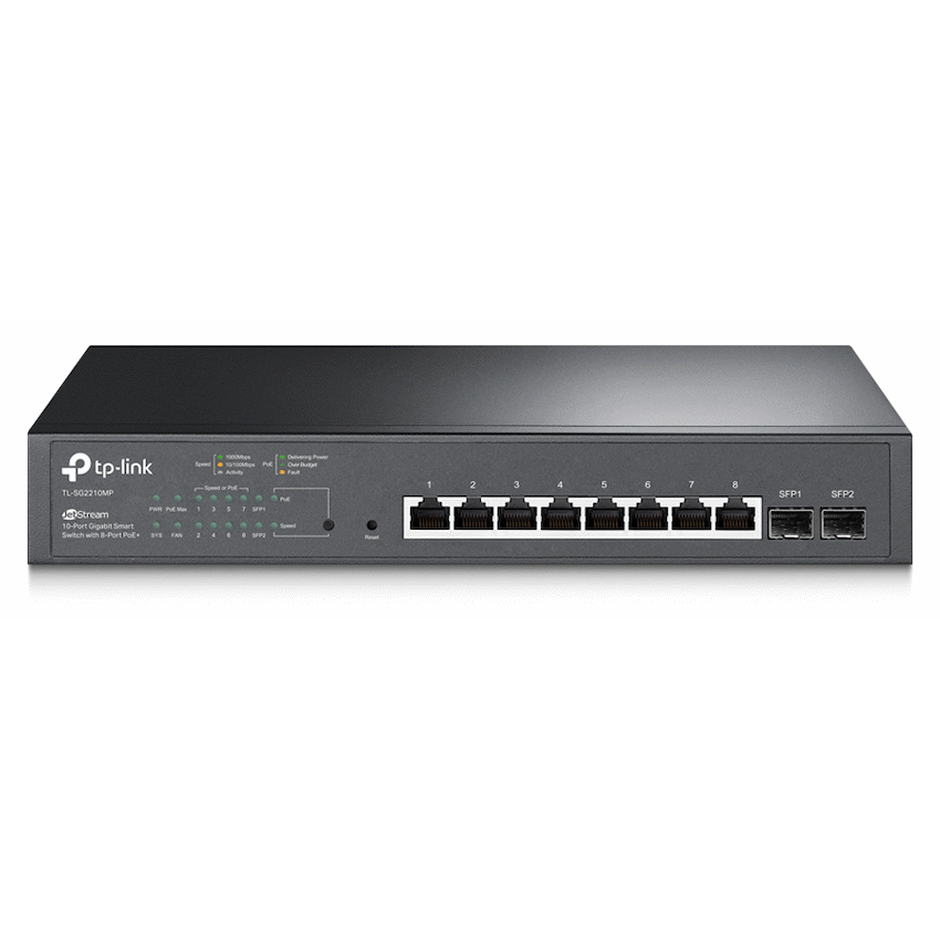 TP-Link SG2210MP JetStream 10-Port Gigabit Smart Switch with 8-Port PoE+