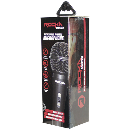 Rocka Master series metal wired dynamic vocal microphone - black