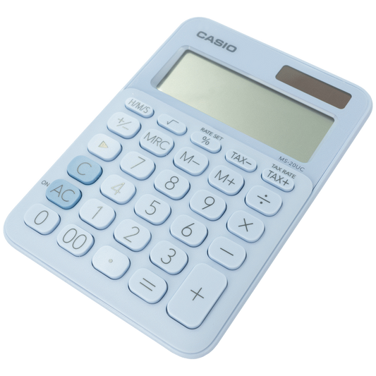 Casio MS-20UC - Desktop Calculator 12-Digit - Light Blue