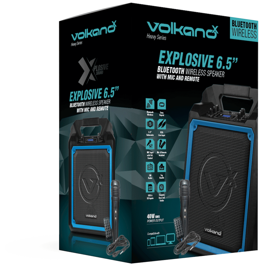 VolkanoX Heavy Series 6.5" Speaker with Wired Mic