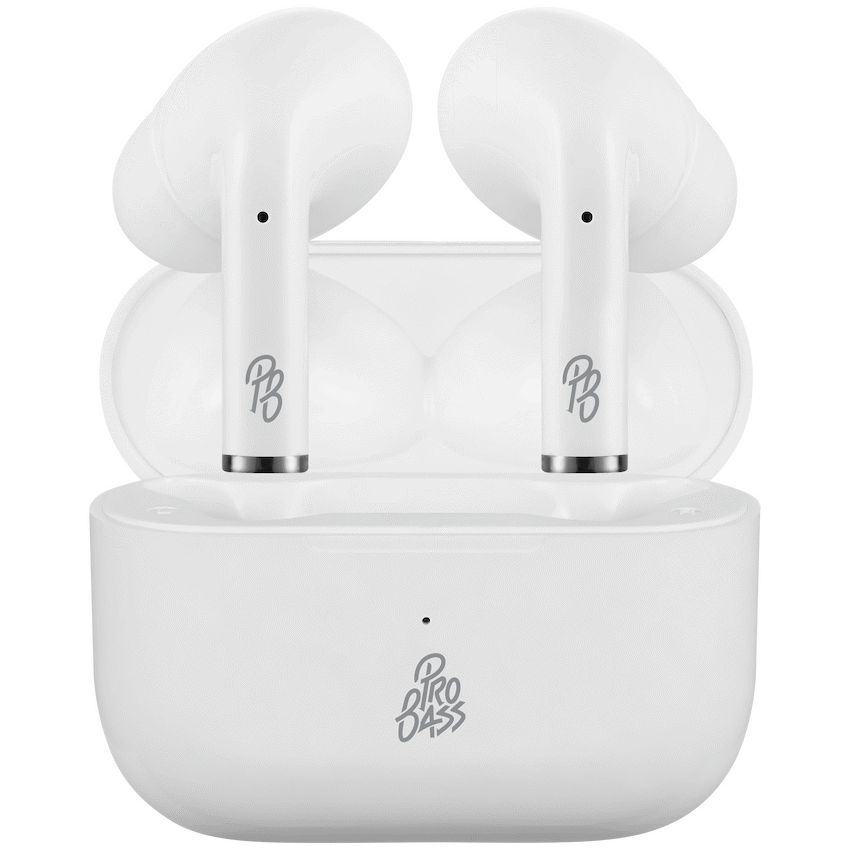 Pro Bass Pulse Buds True Wireless Earphones with Charging Case - White