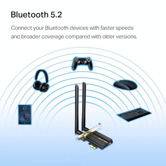 TP-Link Archer TX50E AX3000 Wi-Fi 6 Bluetooth 5.0 PCIe Adapter