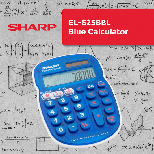 Sharp EL-S25 Calculator - Blue - Blister