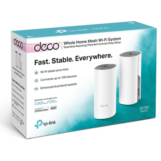 TP-Link Deco E4 (2-Pack) AC1200 Whole-Home Mesh Wi-Fi System
