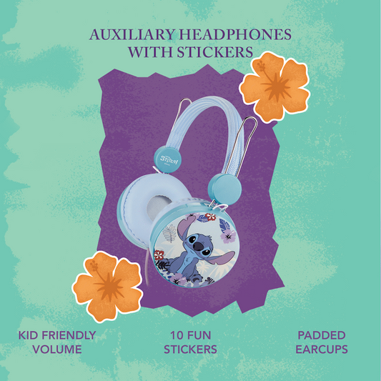 Disney Stitch Auxiliary Headphones with Stickers