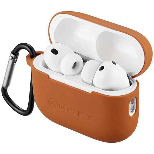 Amplify Note X 3 Series TWS Earphones - White Case + Orange Cover