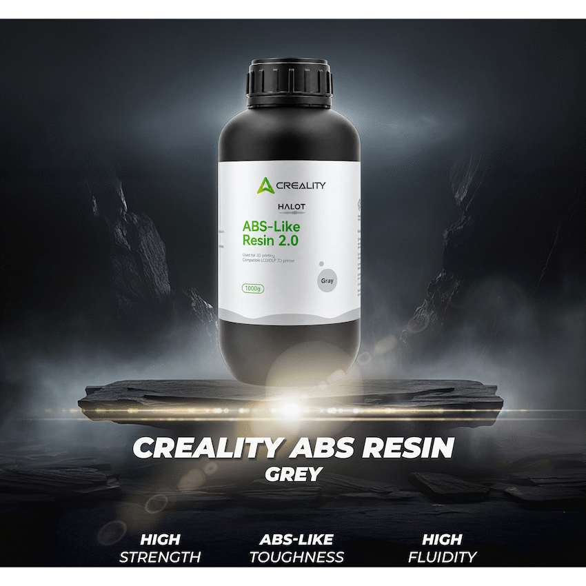 Creality ABS resin 1KG plastic bottle - Grey