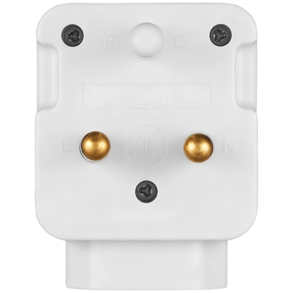 Switched 2-Way Schuko Adaptor - Top and Bottom Loader