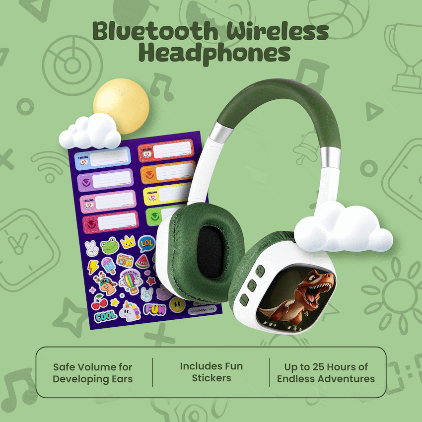 Volkano Wonder Bluetooth Wireless Headphones - Green