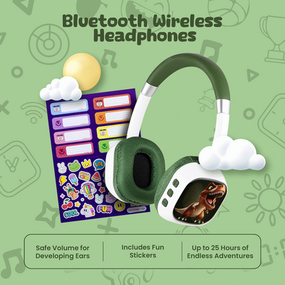 Volkano Wonder Bluetooth Wireless Headphones - Green