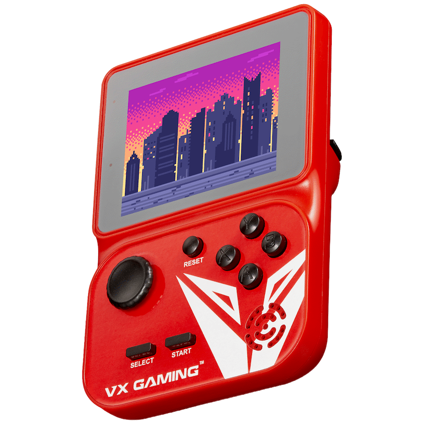 VX Gaming Nostalgia Series Handheld Retro Game Station with 4gb Micro SD - Red