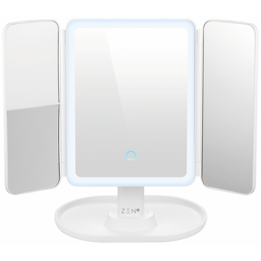 ZEN Selene Series Detachable Trifold Makeup Mirror - White