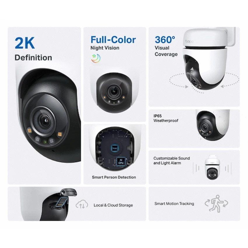 TP-Link Tapo C510W 2K Outdoor Pan/Tilt Security WiFi Camera